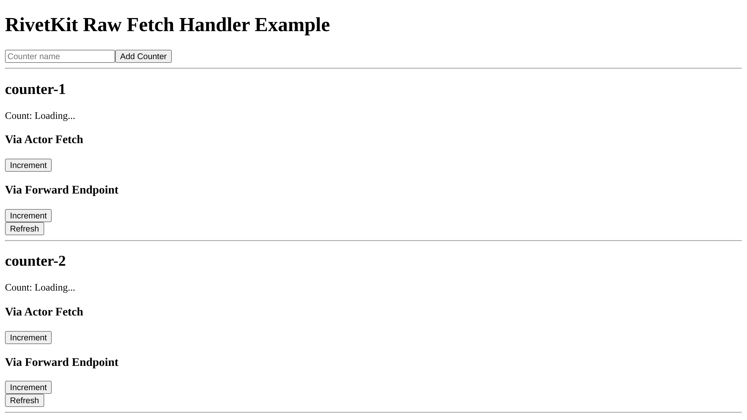 Raw Fetch Handler Example